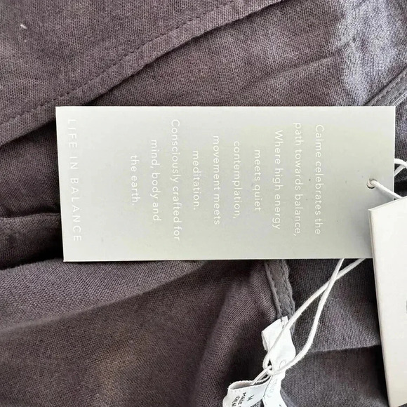 NWT Johnny Was Calme Double Gauze V Neck Drape Tank Top Graphite Gray SZ M - Picture 11 of 11